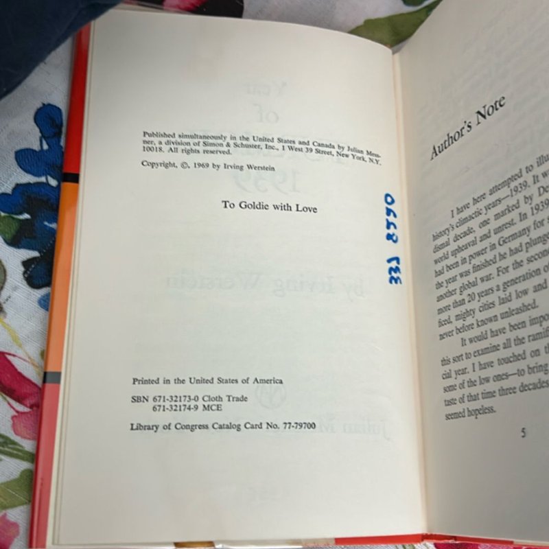 Year of Turmoil, 1939