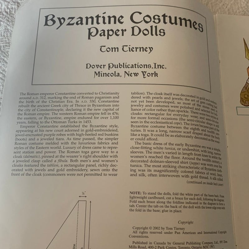 Byzantine Costumes Paper Dolls