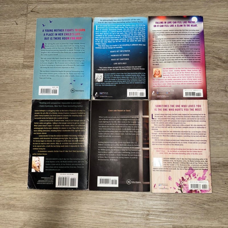 6 Colleen Hoover Book Bundle 