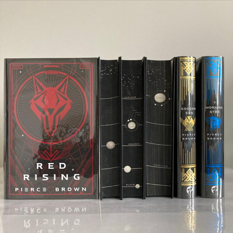 Red Rising Trilogy SIGNED Fairyloot Iron Editions w/ Fairyloot Red Rising Bookmarks!