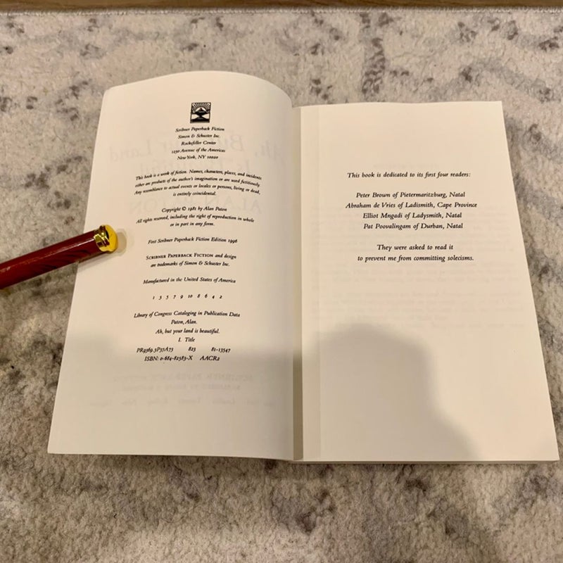 Ah, but Your Land Is Beautiful