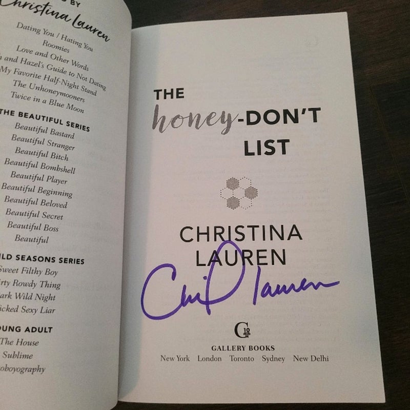 SIGNED The Honey-Don't List