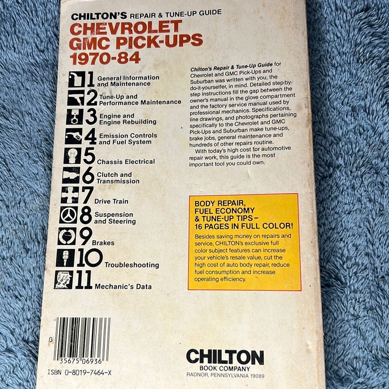 Chiltons repair and tuneup guide
