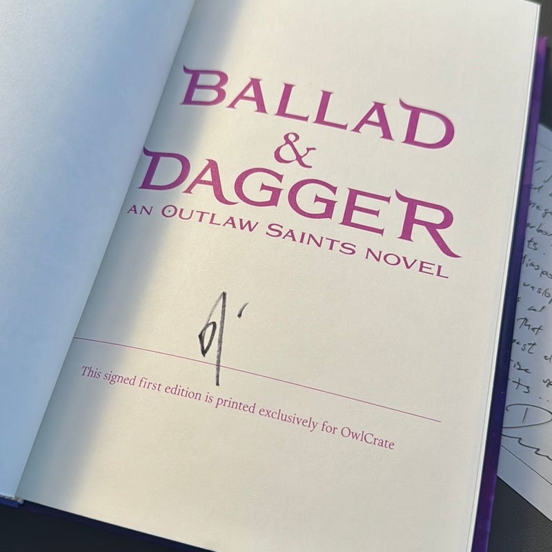 Ballad & Dagger | Owlcrate Edition | Signed by Author