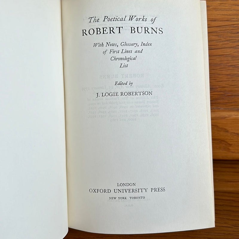 The Poetical Works of Robert Burns