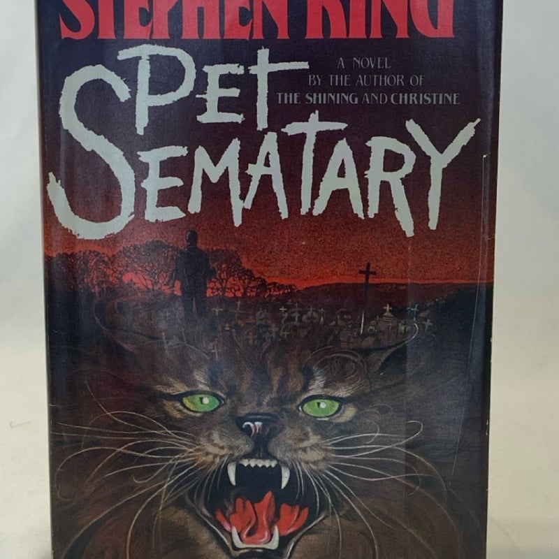 Vintage Pet Sematary By Stephen King 1983 Book Club Edition with Dust Jacket