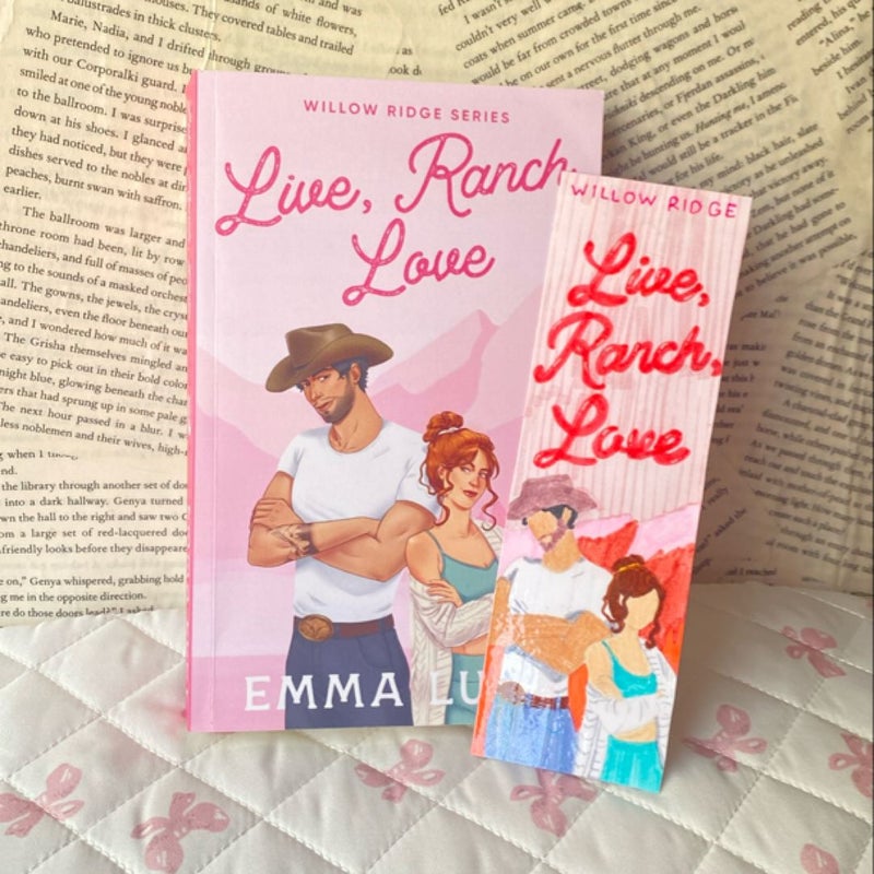 Live, Ranch, Love + handmade bookmark 