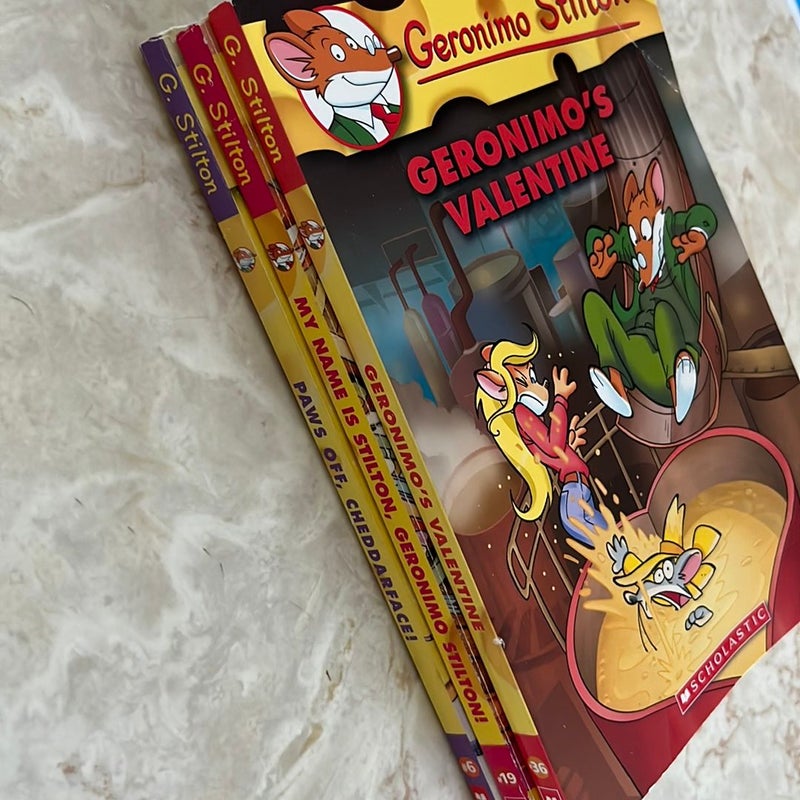 Geronimo Stilton bundle of 3 books 