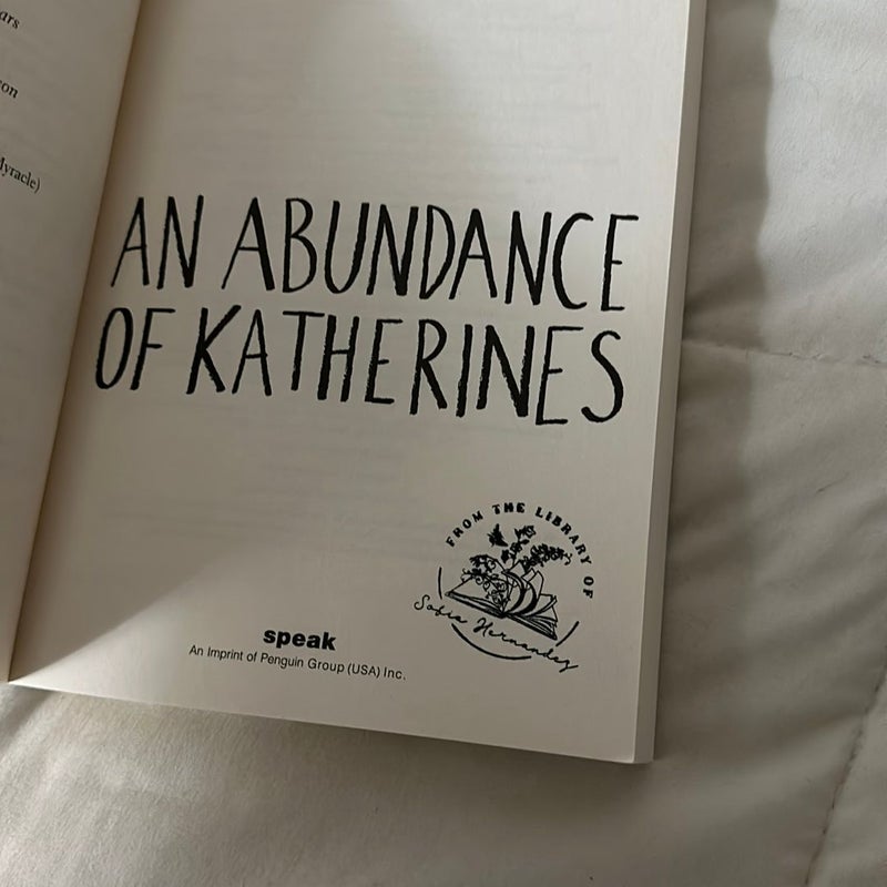 An Abundance of Katherines