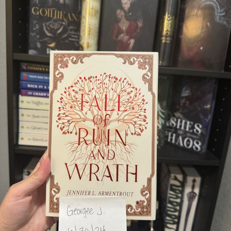 Bookish Box Fall of Ruin and Wrath