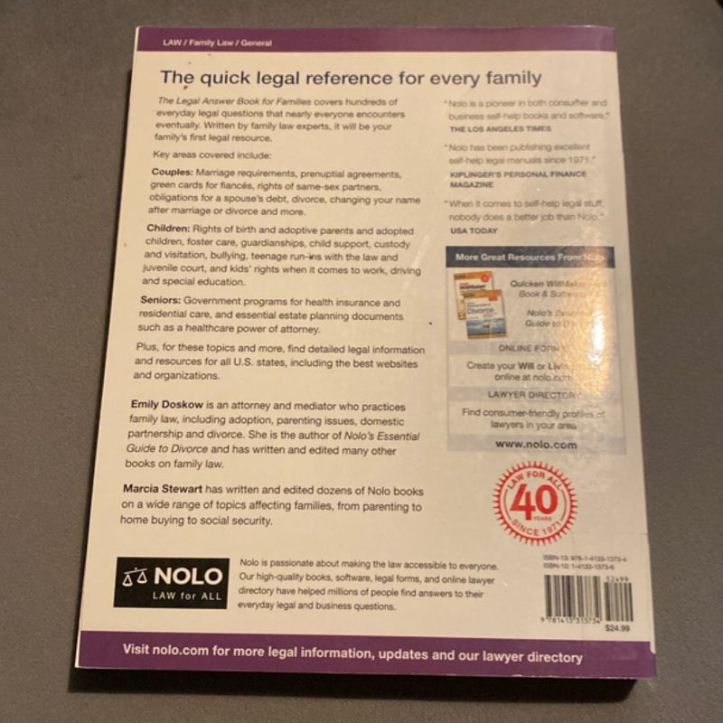 The Legal Answer Book for Families