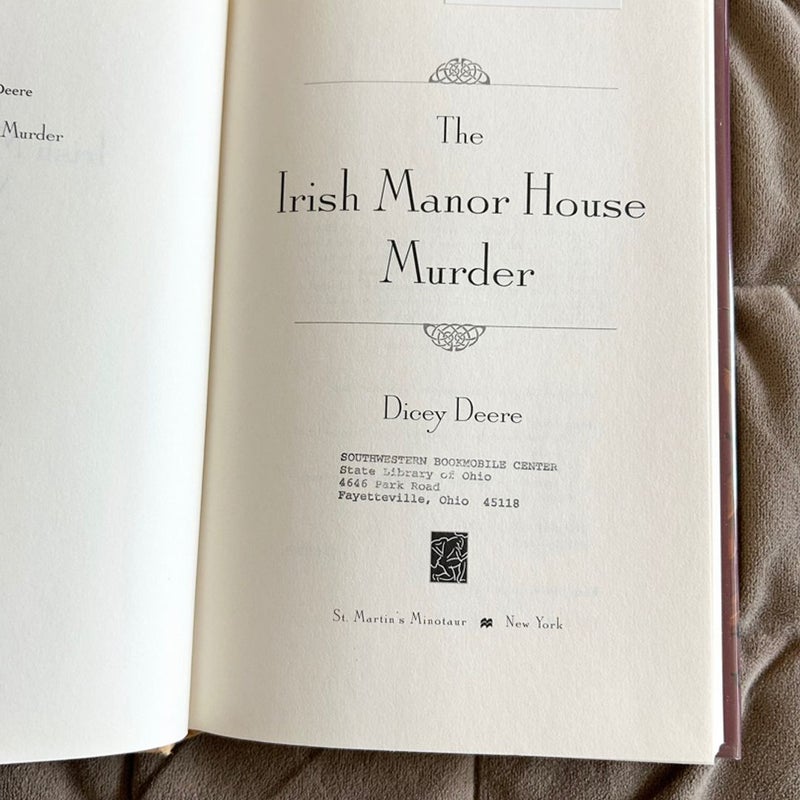 The Irish Manor House Murder ExLib 2206