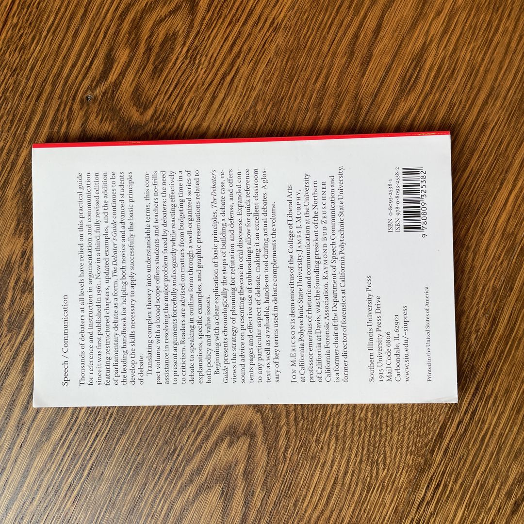 The Debater's Guide, 3rd Edition by Jon M. Ericson, James J. Murphy ...