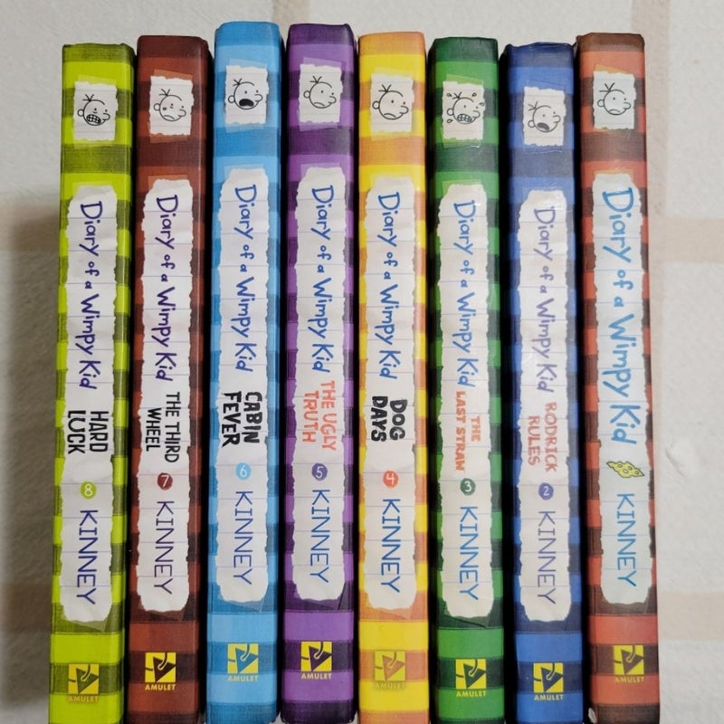 Diary Of A Wimpy Kid by Jeff Kinney Books Lot Of 8 Complete # 1-8 Hardcover