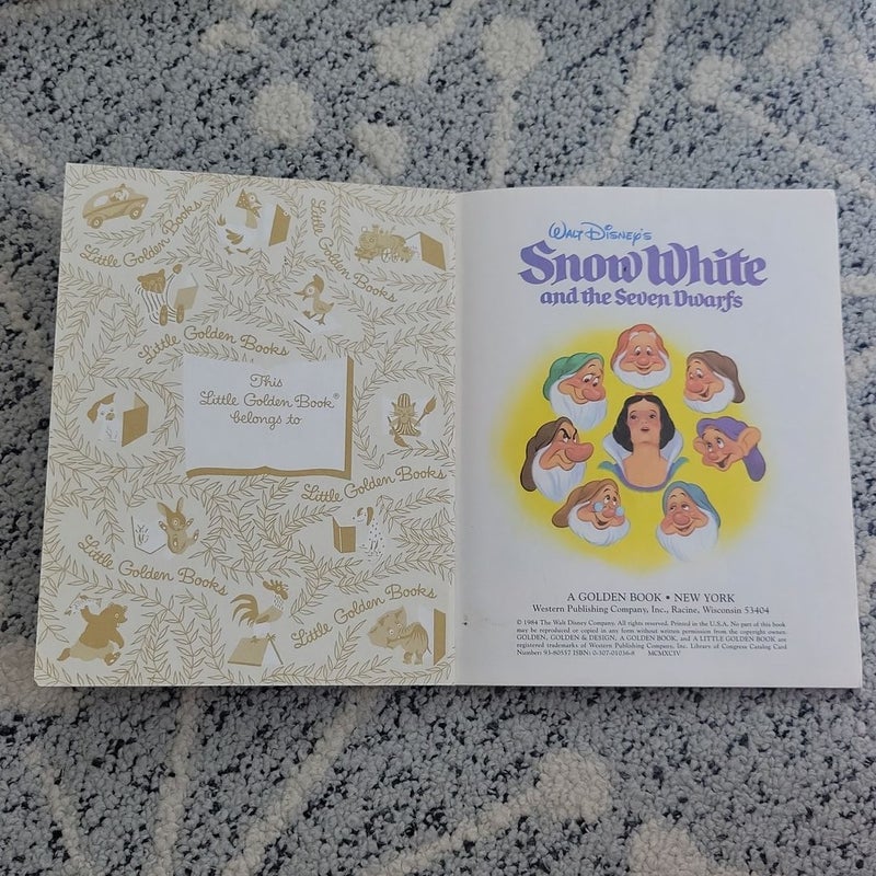 A Little Golden Book Walt Disney's Snow White and the Seven Dwarfs