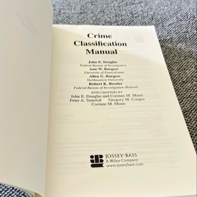 Crime Classification Manual