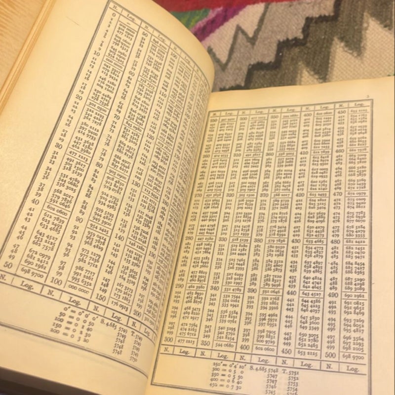 Logarithmic Tables of Numbers and Trigonometrical Functions (Stereotyped 85th edition)