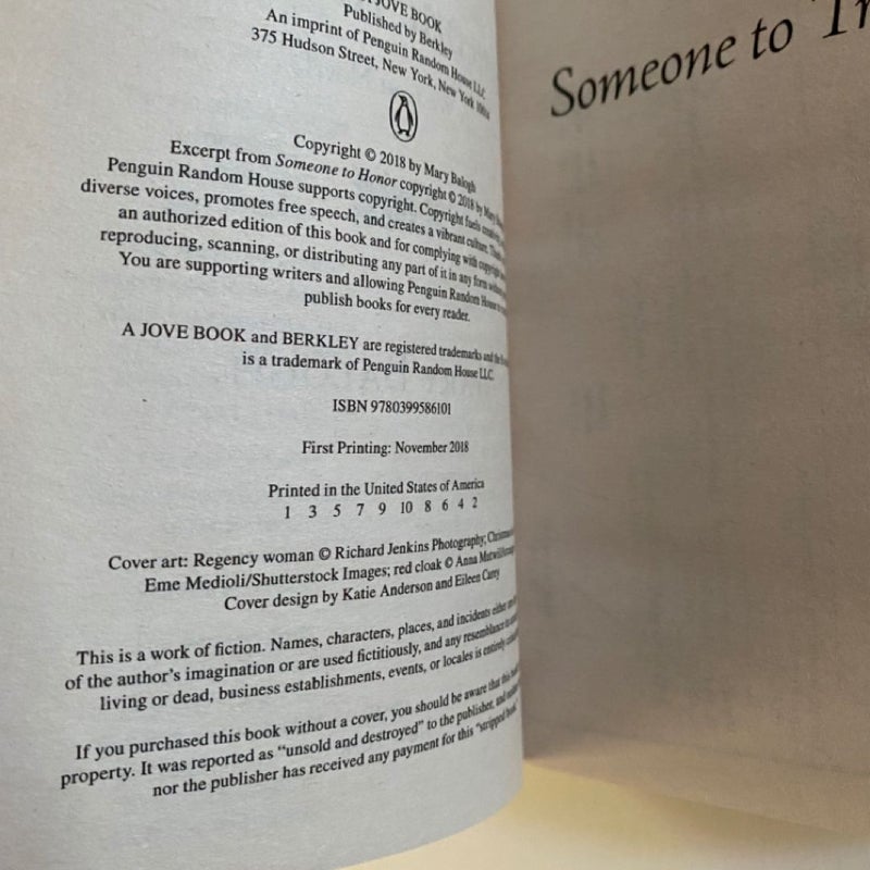 Someone to Trust - 1st Printing