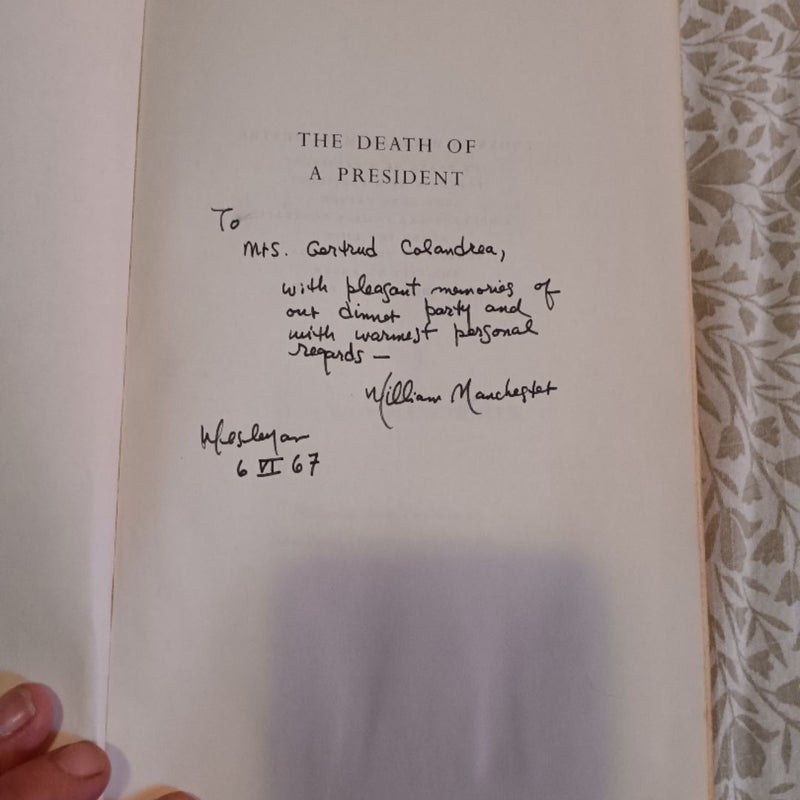 Death of a President signed first editionr