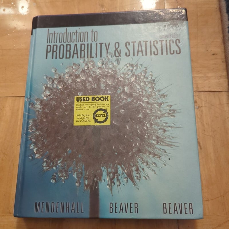 Introduction to Probability and Statistics