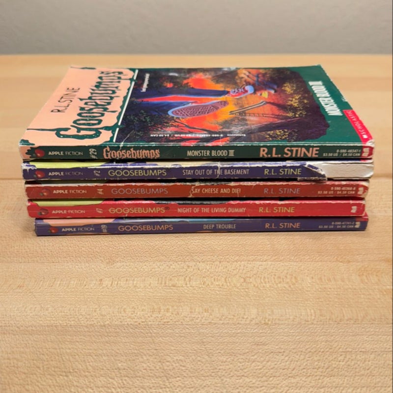 Goosebumps 5 Book Lot 