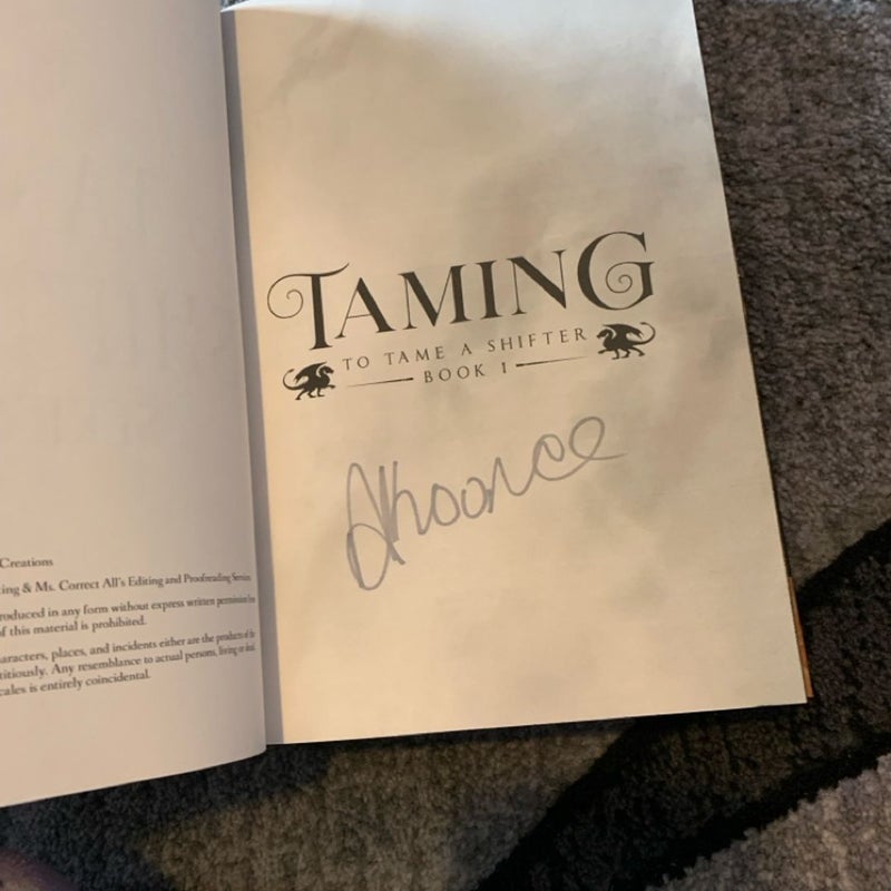 To Tame a Shifter Series Signed 