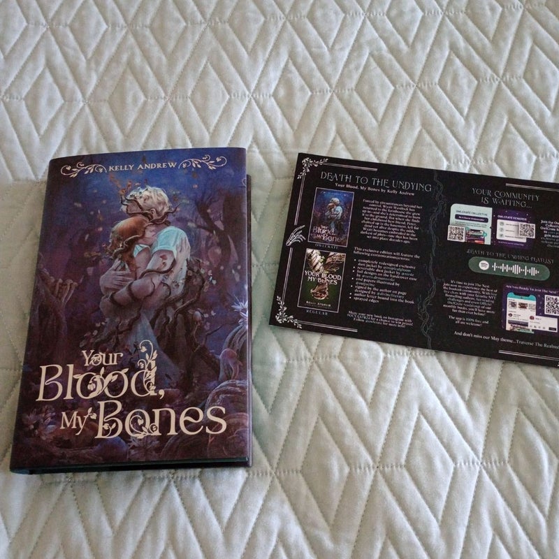 Your Blood, My Bones by Kelly Andrew Owlcrate Exclusive Signed