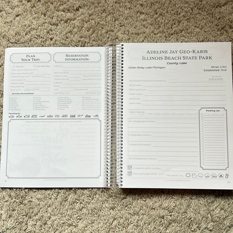 Illinois State Park Adventure Book