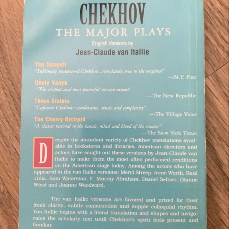 Chekhov The Major Plays translated by Jean-Claude Van Itallie