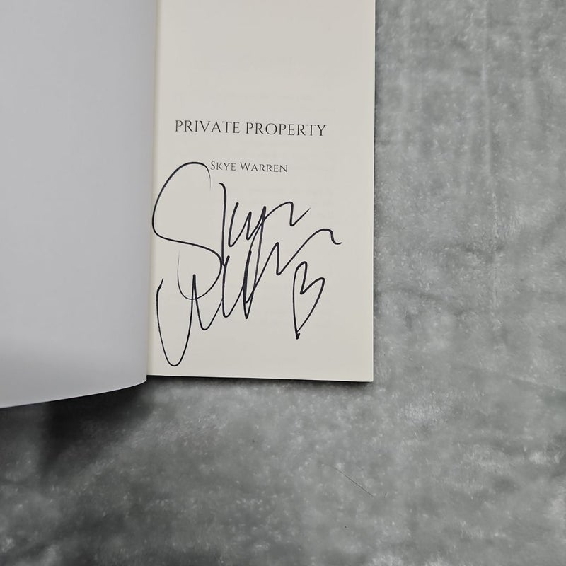 Private Property by Skye Warren signed