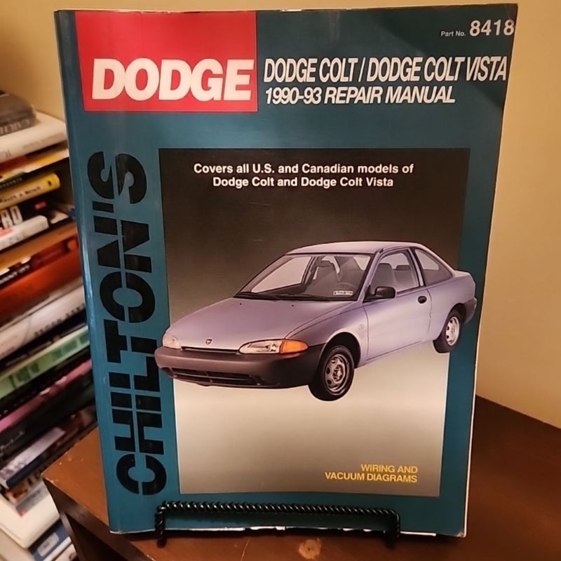 Chilton Dodge Colt / Colt Vista 1990-93 Repair Manual