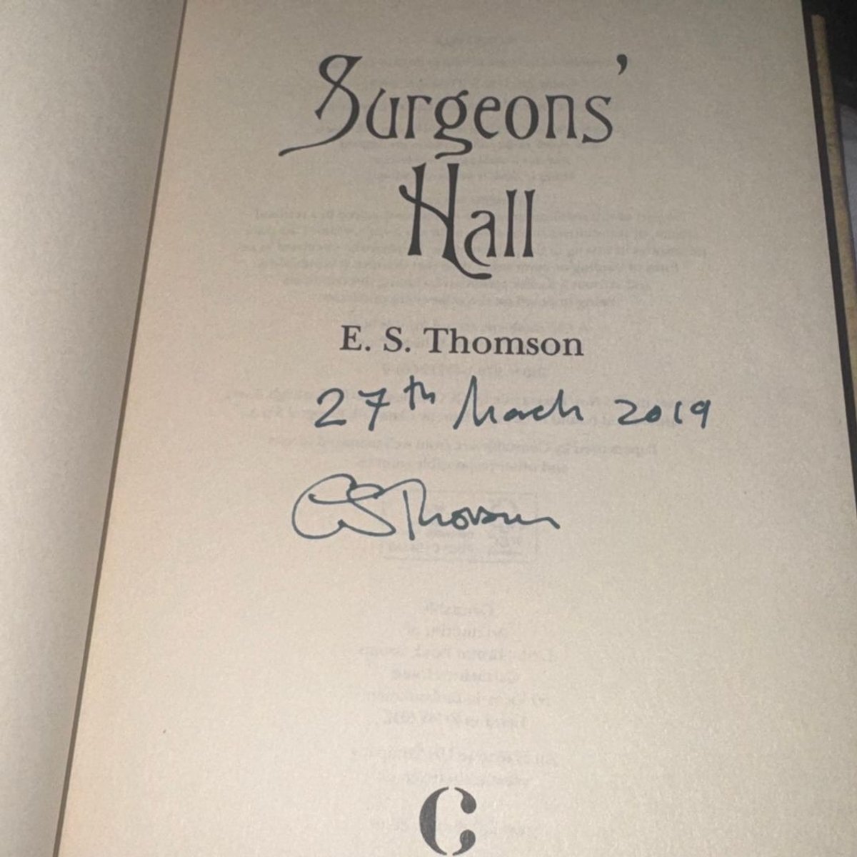 Surgeons' Hall by E. S. Thomson