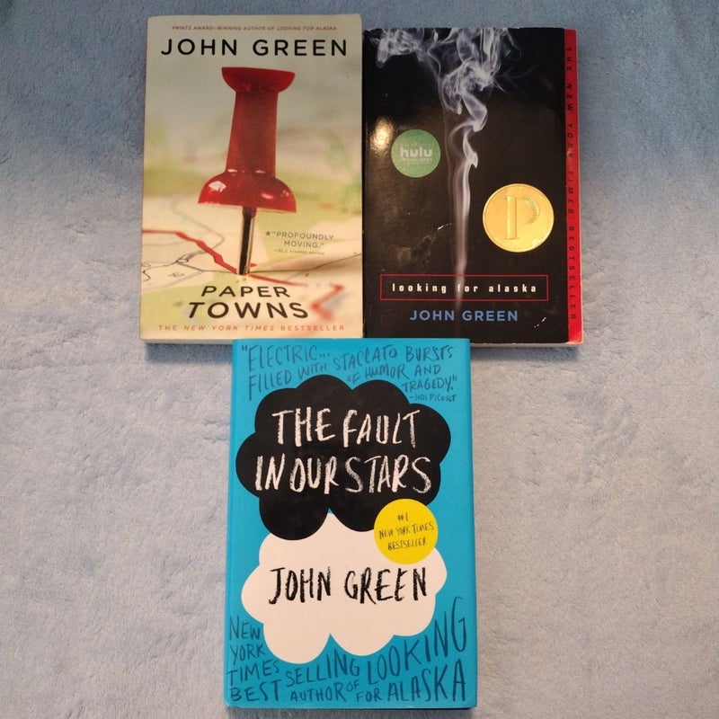 * BUNDLE of 3 * The Fault in Our Stars, Paper Towns, & Looking for Alaska