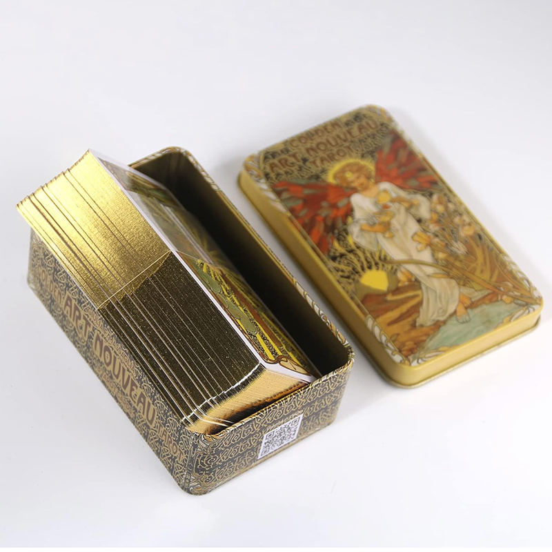 New Golden Art Nouveau Tarot in Tin