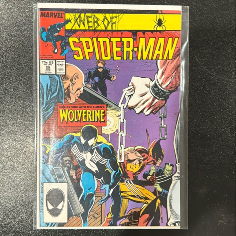 Web of Spider-Man # 29 Aug 1987 Marvel Comics Wolverine 