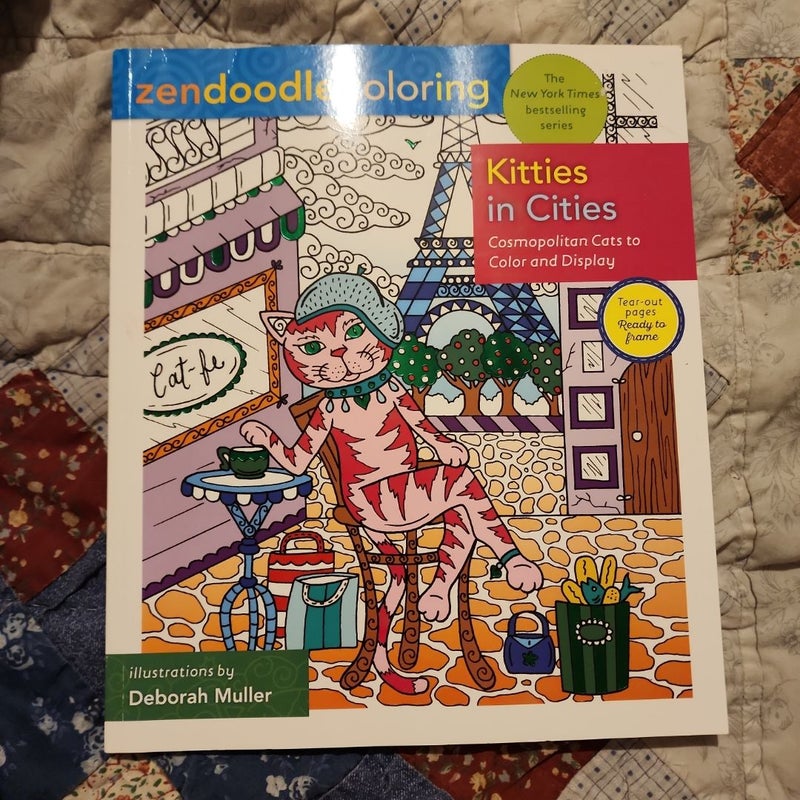 Zendoodle Coloring: Kitties in Cities