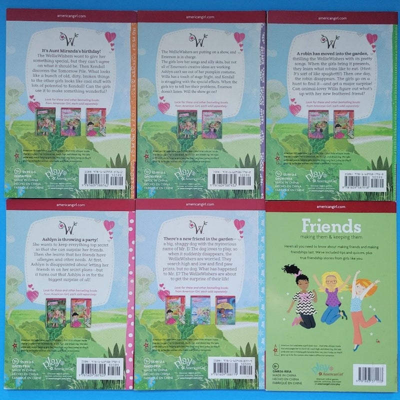 AMERICAN GIRL DOLL WELLIE WISHERS COMPLETE SET OF (6) BOOKS BY VALERIE TRIPP