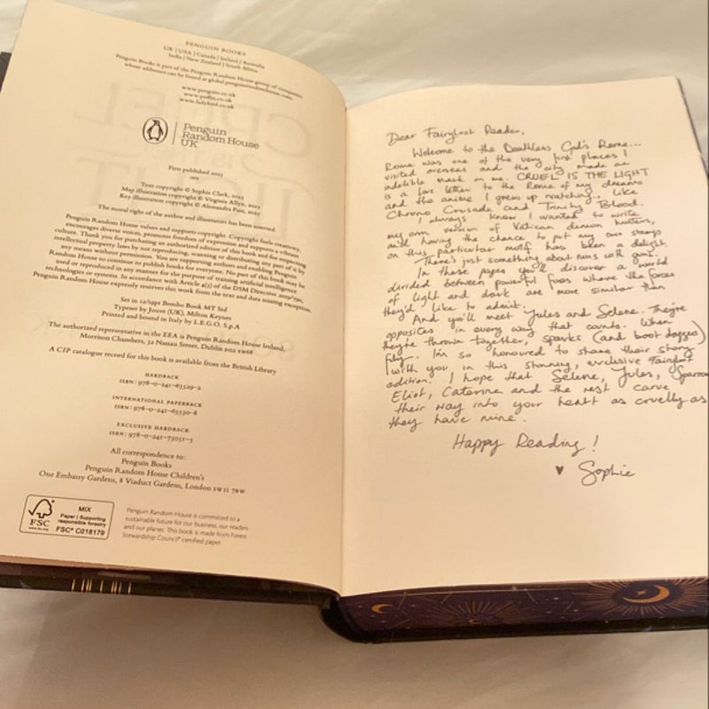 Cruel Is The Light SIGNED Fairyloot Special Edition