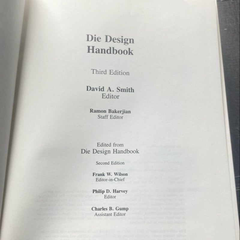 Die Design Handbook