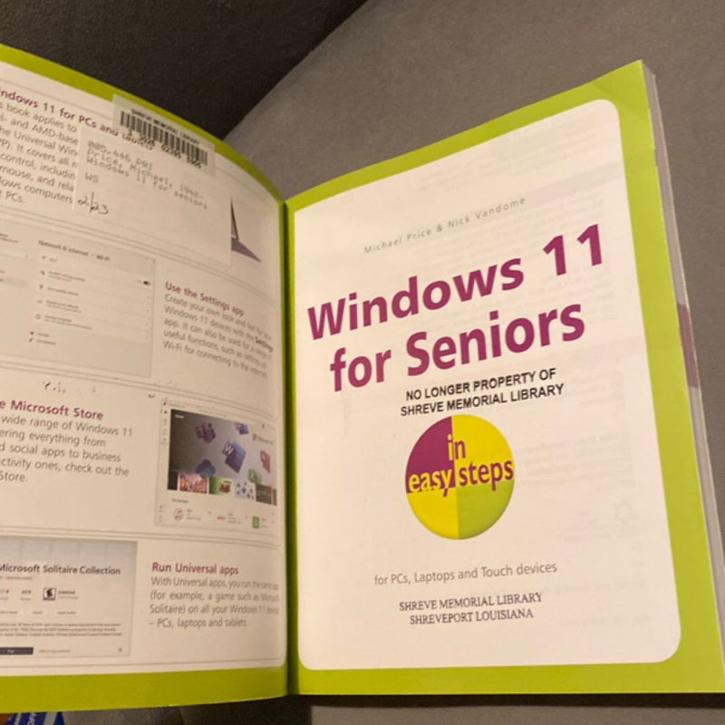 Windows 10 for Seniors in Easy Steps