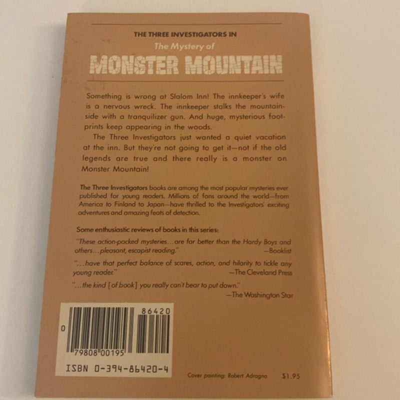 Three Investigators “Mystery Of Monster Mountain”