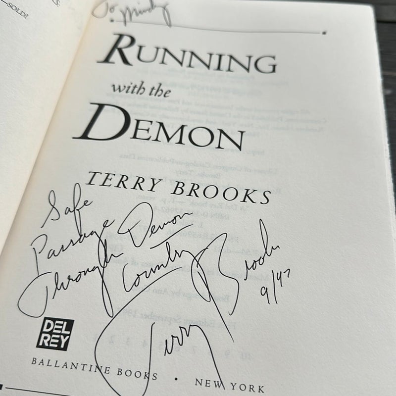 Running with the Demon Signed 1st/1st
