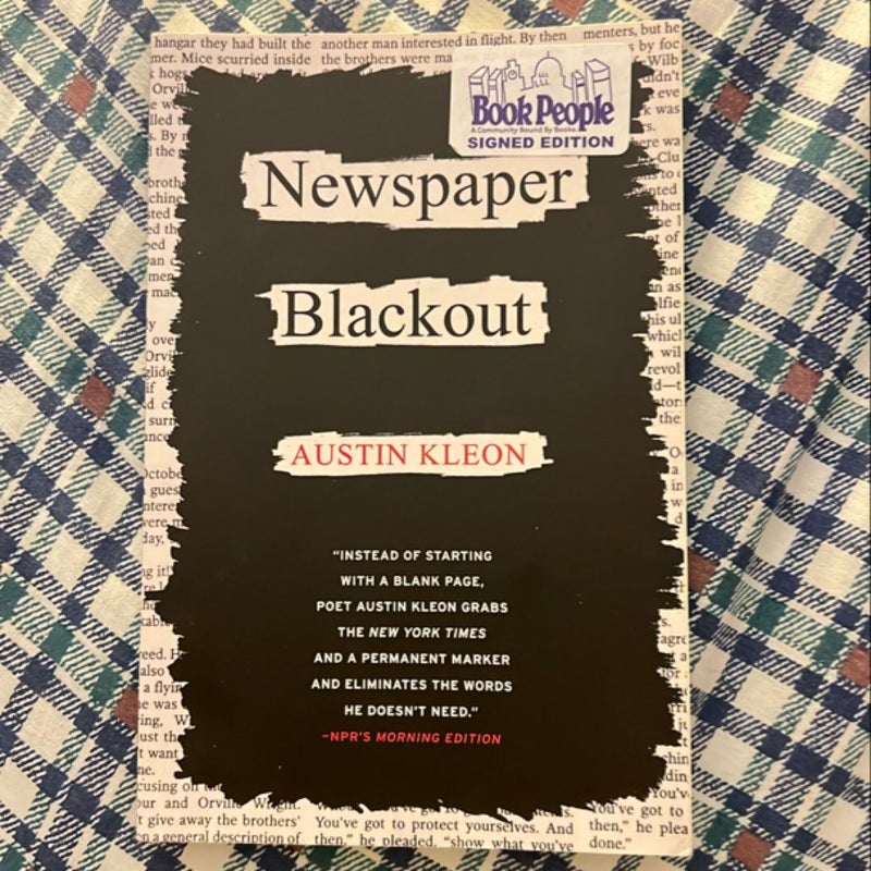 Newspaper Blackout - Signed Edition