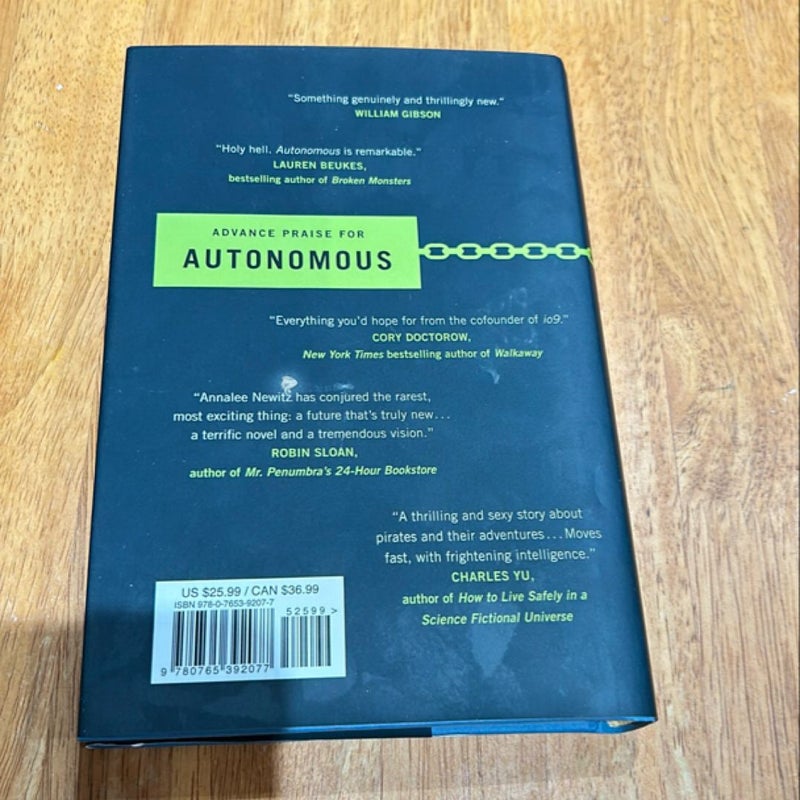 Signed 1st Ed /1st * Autonomous