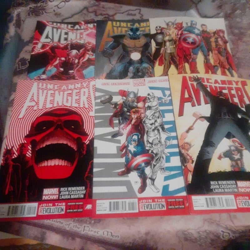 Uncanny Avengers 1,2,3,4,5,6 Rick Remender comic lot