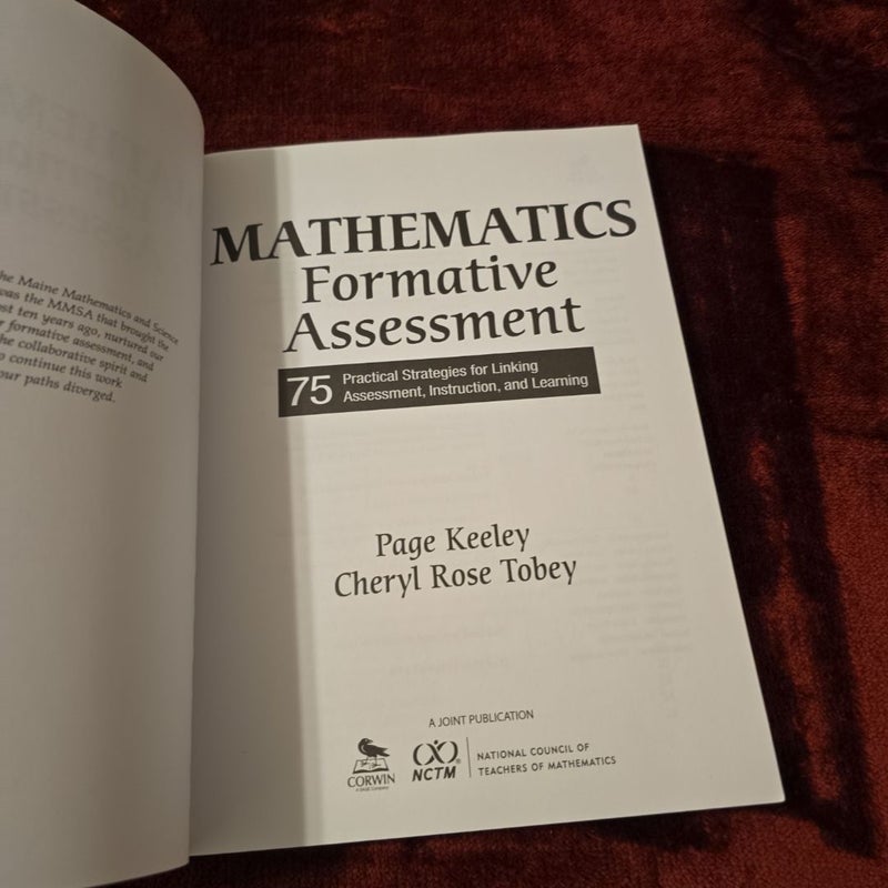 Mathematics Formative Assessment, Volume 1