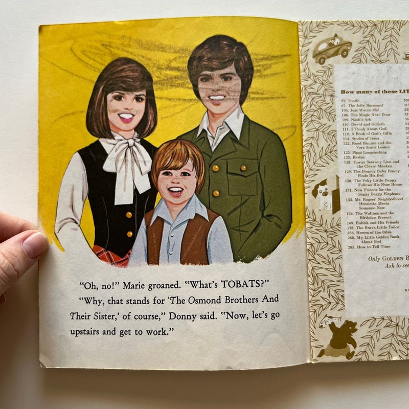 Vintage Little Golden Book: Donny & Marie: Top Secret Product Book 1977