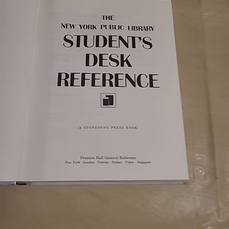 The New York Public Library Student's Desk Reference