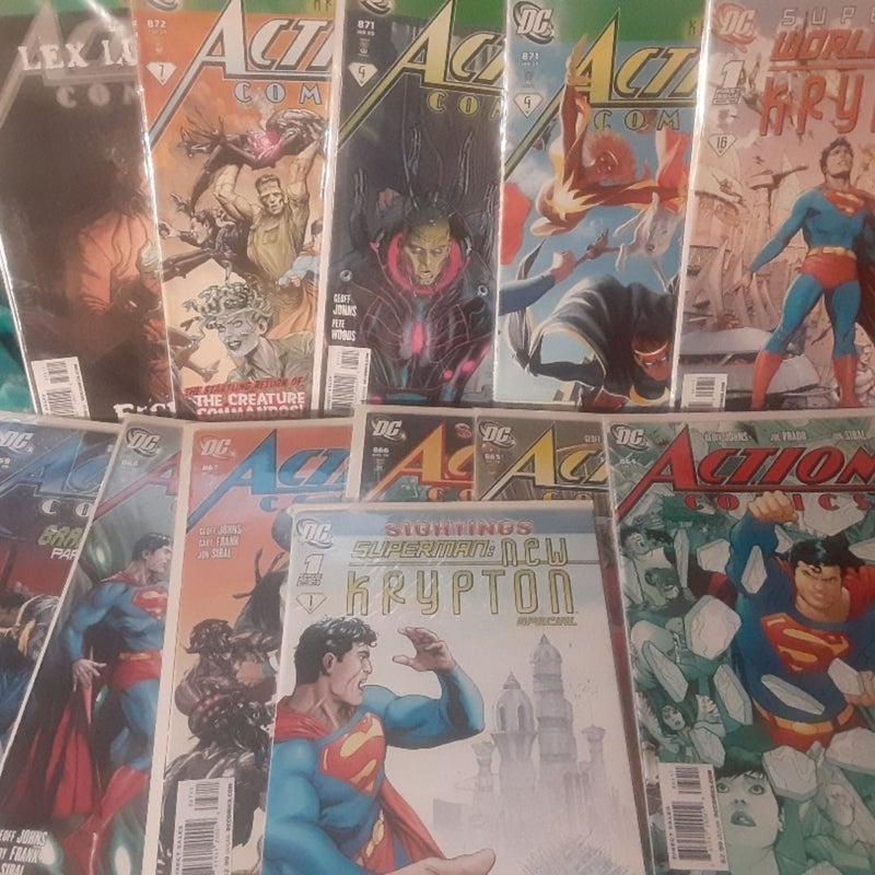 Action Comics Superman Geoff Johns comic lot issues 864-873 