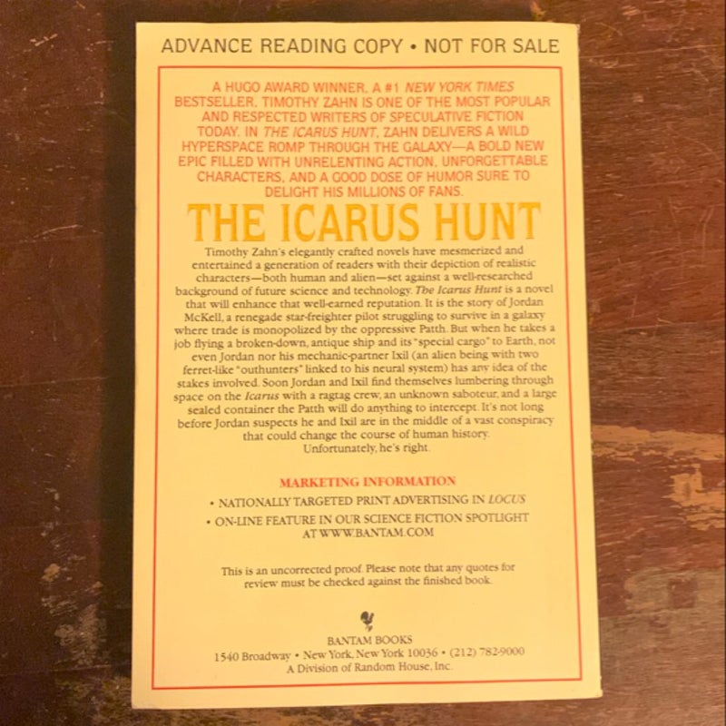 THE ICARUS HUNT - Advance Reading Copy (ARC)